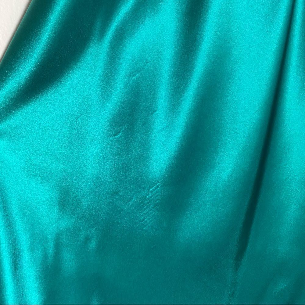 Vintage Morgan Taylor Emerald Green Lace Nightgown Negligee Maxi Dress Size L - Picture 13 of 14